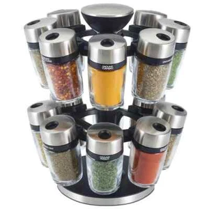 Cole and Mason Herb And Spice Jar Carousel Set 16 Piece - Picture 1 of 5