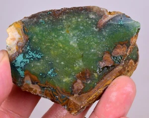 100grs GEM SILICA CHRYSOCOLLA LILY MINE PERU CHALCEDONY QUARTZ BLUE ROUGH SB193 - Picture 1 of 9