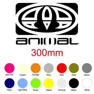 ANIMAL Stickers 300mm Set Surf Skate Decals Car Campervan Panel Window Bumper - Picture 1 of 1