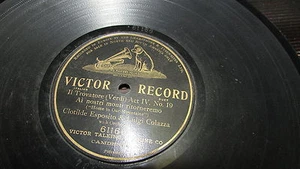 CLOTILDE ESPOSITO & LUIGI COLAZZA VICTOR IMPORT 78 RPM RECORD 61166 G&T PRESSING - Picture 1 of 1