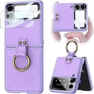 Funda Púrpura para Samsung Galaxy Z Abatible 4 5G Delgada Cuero PU Carcasa Rígida Cubierta Delgada - Imagen 1 de 6