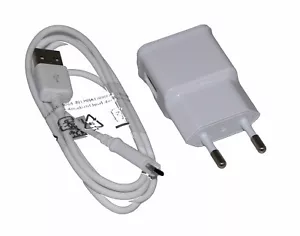 Ladegerät für Original Samsung Galaxy J7 (2017) U90 Weiss MicroUSB - Bild 1 von 4