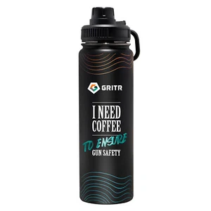 GRITR 24 oz/710 ml Stainless Steel Double Wall Vacuum Insulated Water Bottle - Picture 1 of 29