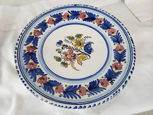 Great hand painted signed pottery plate, Spain, ca. 2000, 10" - Picture 1 of 8