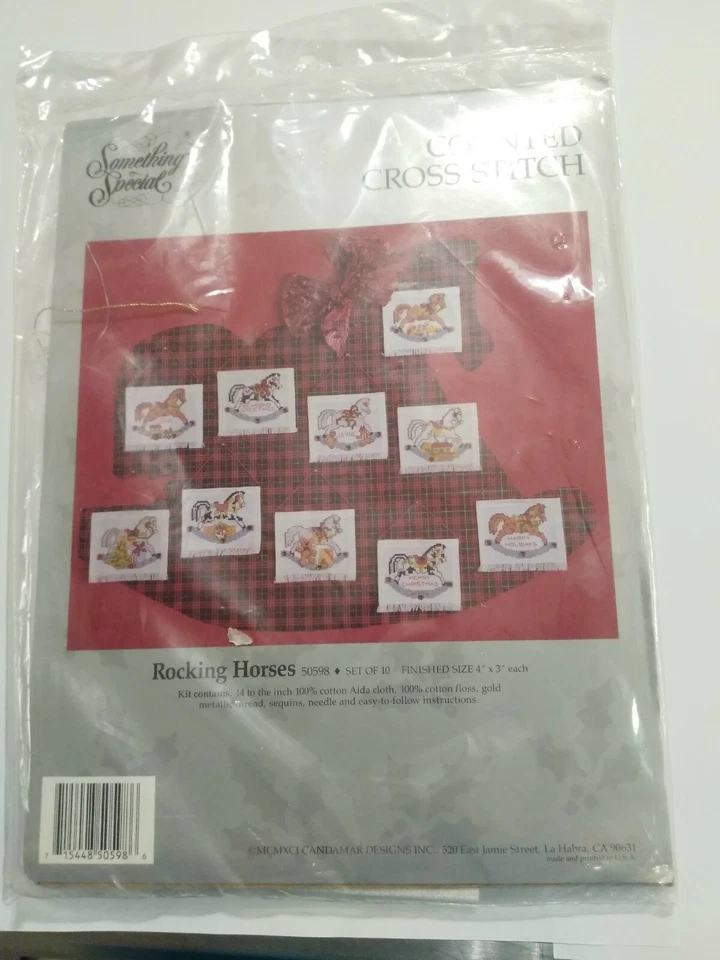 Something Special Counted Cross Stitch Kit Candamar 1991 50598 Rocking Horses