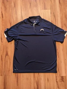 San Diego Chargers Polo Mens XL Short Sleeve Logo Blue Nike Dri Fit NFL - Picture 1 of 12