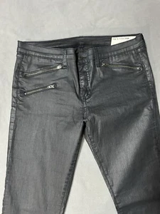 Rag And Bone Womens Pants size 32 W15211018 Skinny Wax Zipper Moto Biker - Picture 1 of 8