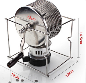 NEW Manual hand Stainless Steel Coffee Bean Roaster Machine home convenient