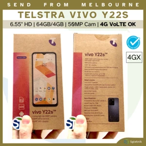 NEW Telstra VIVO Y22s 4GX 4G VoLTE (64GB 4GB RAM 6.55" HD 50MP NFC) Android Blue - Picture 1 of 10