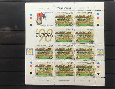 EUROPA MALTA 1998 - 2 MINI HOJAS 10 Valores MNH - Imagen 1 de 2