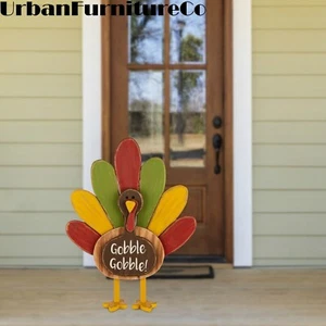 Thanksgiving Wooden 24" Turkey Standing Decoration Indoor Home Fall Decor New - Picture 1 of 6