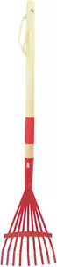 Small Leaf Rake-Wooden Handle Leaf Rake for Little Helper Courtyard/Garden Leaf - Picture 1 of 8