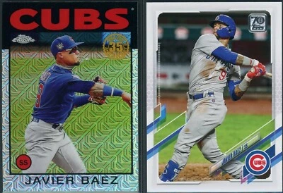 2021 Topps series 1 Javier Baez 86BC-36 Silver Pack Chrome Insert & Base #322  - Image 1 of 2