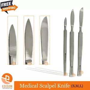 Juego de 3 disección de cirugía corte de tejido médico mango bisturí hoja fija mango - Imagen 1 de 2