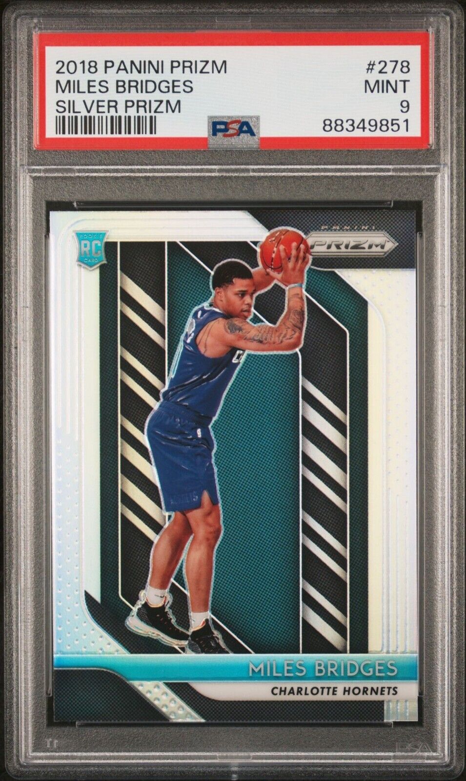 2018 Panini Prizm MILES BRIDGES Silver Prizm Rookie RC #278 PSA 9