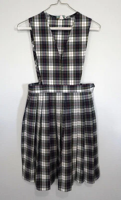 Jersey Flynn O'Hara Blanco Azul Marino Verde Cuadros Niñas Uniforme Escolar Talla 10 Foto 1 de 4