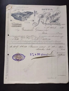 Fattura Alessandria Pellami Calzature Ditta Poggio 1920 QX3670 - Foto 1 di 1