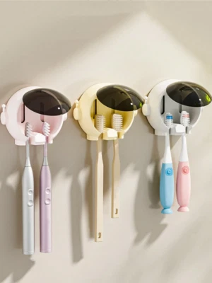1pc Astronaut Toothbrush Holder - No Drill Bathroom Cup Organizer Rack - NEW - Image 1 of 4