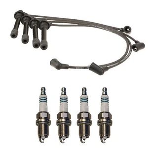 Denso Wire Set 7mm & 4 Iridium Power Spark Plugs 0.044 Kit For Honda 1.6L L4 - Picture 1 of 1