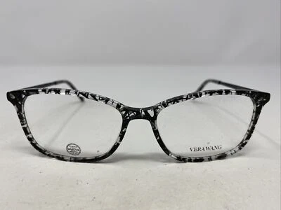 Vera Wang VA54 BK 54-16-135 Black Marble Plastic Full Rim Eyeglasses Frame &N26 — 第 1/4 张图片
