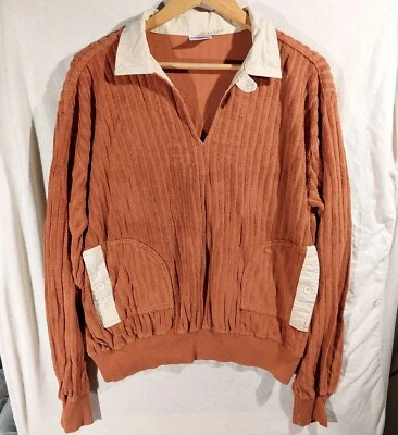 Left Banke Terrycloth Vintage Shirt Men’s XL Long Sleeve Striped Surf 80s - Image 1 of 4