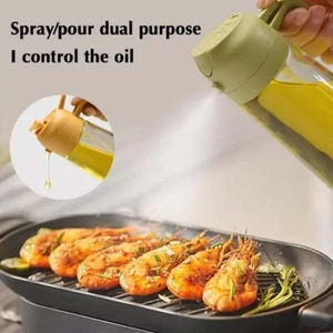Bottiglia dispenser olio 16 oz 2 in 1 per cucina cucina dispenser e spruzzatore - Foto 1 di 29