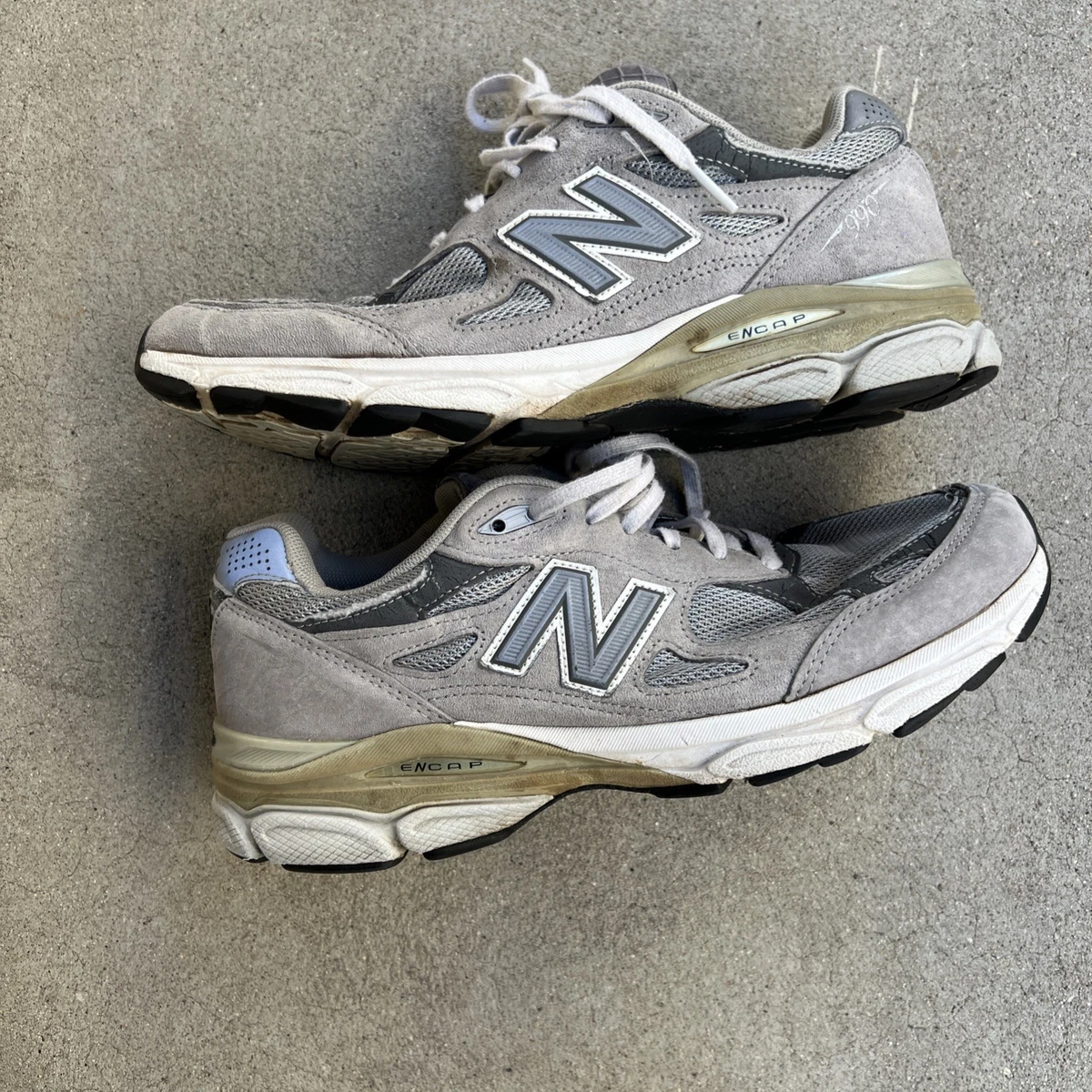 New Balance 990v3 Made in USA Grey White for sale | eBay