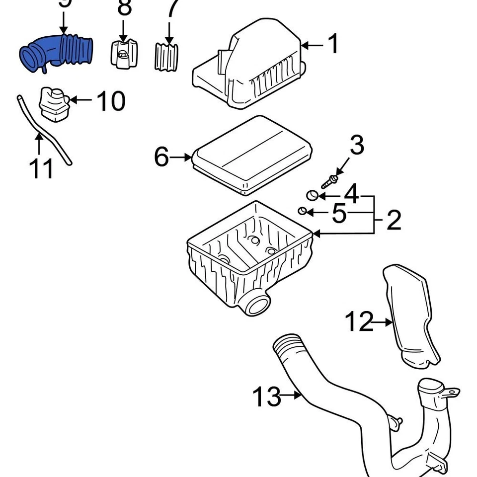 For Hyundai Santa Fe 2001-2006 Hyundai 2813937130 Engine Air Intake Hose - Imagem 1 de 1