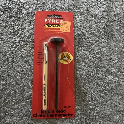 Pyrex Acc. Dial Instant Read Chef Thermometer + Carrying Case  Brand New vintage - Image 1 of 4