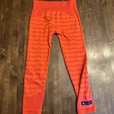 Adidas x Marimekko Aeroknit 7/8 Leggings Pequeños Naranja Rayas Sexy Gimnasio 🧡 Foto 1 de 4