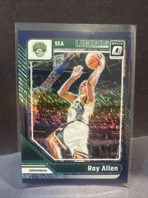 Amortiguador púrpura Donruss Optic Ray Allen Legends 2024-25 #240 | Seattle Supersonics Foto 1 de 2