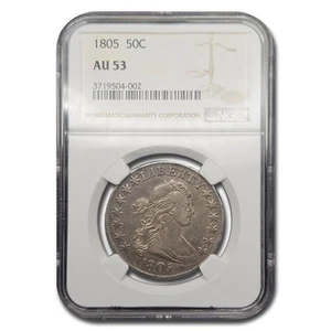 1805 Bust Half Dollar AU-53 NGC - Picture 1 of 3