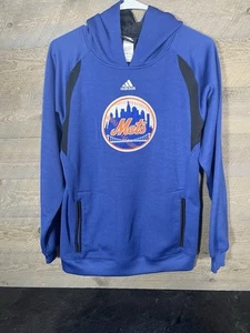 Adidas NY Mets Youth Large 14-16 Blue Pullover Hoodie Embroidered Logo - Picture 1 of 3