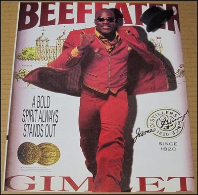 Anuncio impreso Beefeater London 2001 ginebra seca 10" x 12" de colección raro Foto 1 de 4