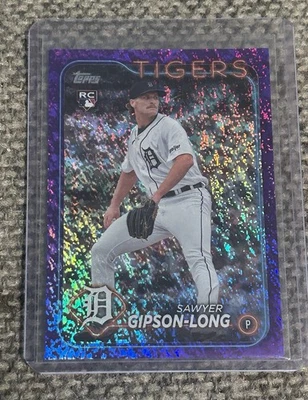 Sawyer Gibson-Long 2024 Topps Chrome #/799 Purple Speckle Rookie RC SP TIGERS - Image 1 of 2