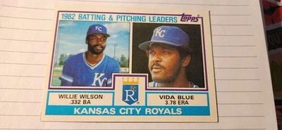 1983 Topps - Team Checklist Vida Blue, Willie Wilson #471 - Image 1 of 2