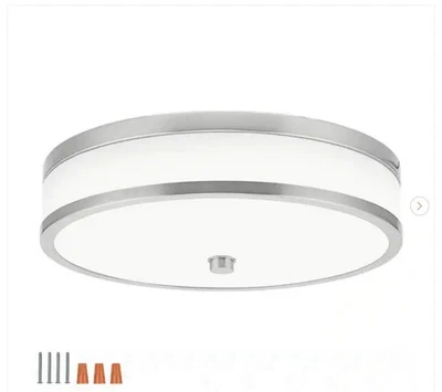 Design House Donohue Stainless Steel Ceiling Light with LED in Satin Nickel - Image 1 of 4