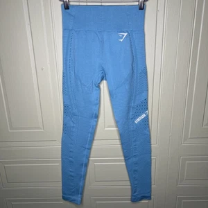 Leggings Gymshark Cintura Alta Azul Atlético Gimnasio Medidas en DESC - Imagen 1 de 8