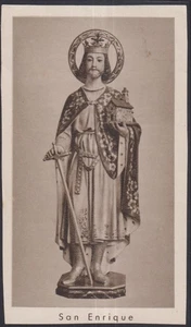 Tarjeta Santa Antigua de San Enrique Imagen Pieuse Santino Estampa - Imagen 1 de 1