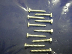 Tornillo de cabeza hexagonal m6 x 40 fijación de madera galvanizado brillante - Imagen 1 de 5