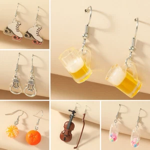 Fashion Fun Earrings Drop Dangle Fruit Beers Violin Pendant Jewelry Accessories/ - Picture 1 of 19