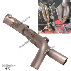 For Yamaha YZF R1 2009-2014 Mid Exhaust Link Pipe Titanium Replace Catalyst Tube - Picture 1 of 12