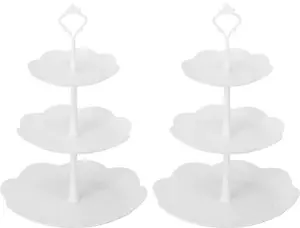 3-Tier Plastic Cupcake Stand for Kids Birthday Tea Party - Picture 1 of 12