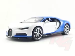 Bugatti Chiron weiß/blau Supercar Maßstab 1:24 Diecast Exoten Maisto Design - Bild 1 von 8