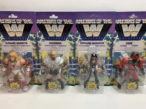 FULL SET Masters Of The WWE MOTU Figure Wave 6 Kane Goldberg Warrior Stephanie  - Picture 1 of 10