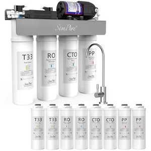 Sistema de ósmosis inversa de agua SimPure WP2-400GPD UV 8 etapas 0 TDS + 8 filtros adicionales - Imagen 1 de 10