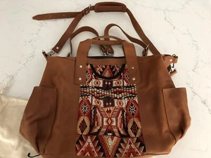 NENA & CO Medium Convertible Leather Day Bag Huipil Textildesign - Bild 1 von 8