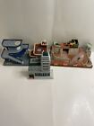 Vintage Galoob Micro Machines Lot Of 3 -fortress ,Police Fire Station, Police