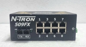 N-Tron 509FX Ethernet Switch 509FX-A-SC Volts 10-30v amps 0.5a 336A4940DNP509FXW - Picture 1 of 8