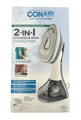 Conair Turbo Extremesteam 2 in 1 Steamer and Iron with Gentle Temp Accessories - Image 1 of 3
